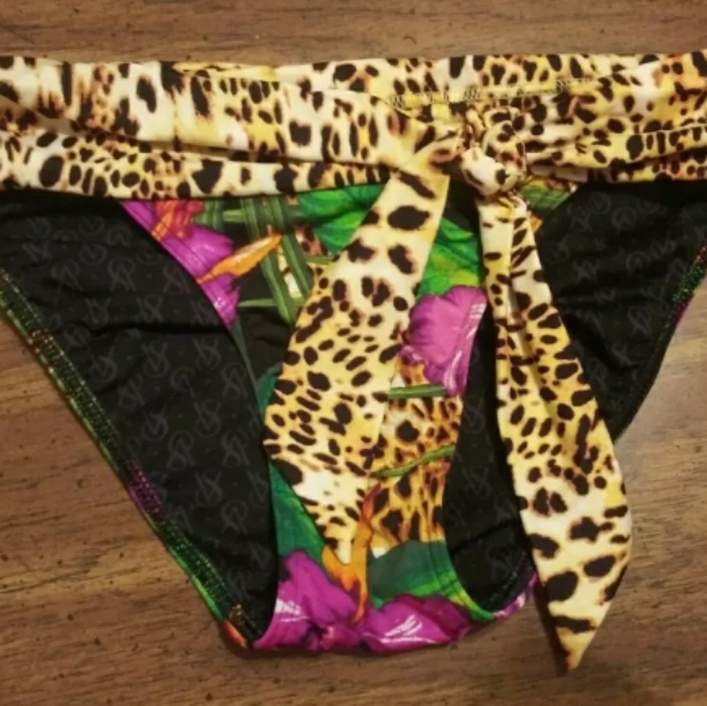 Victoria's Secret Leopard Floral Bikini Bottoms